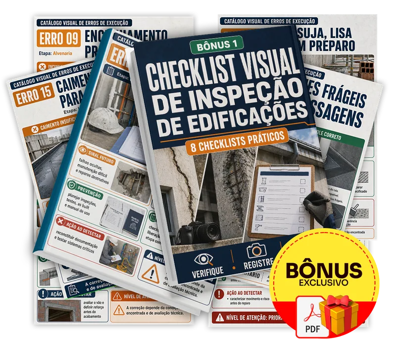 Mockup do bônus 1 — Checklist Visual de Inspeção de Edificações